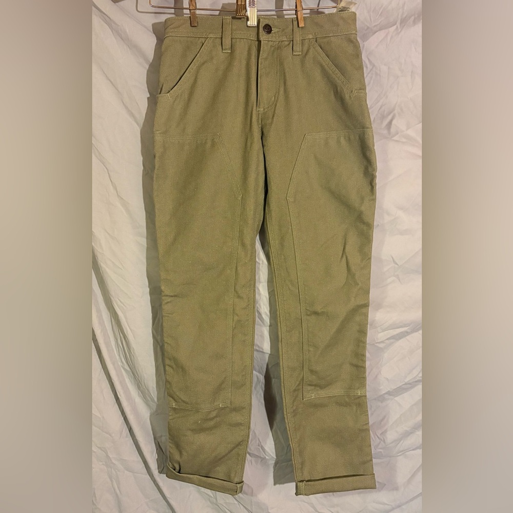 Women’s Olive Utility Pants - Casual Straight Leg